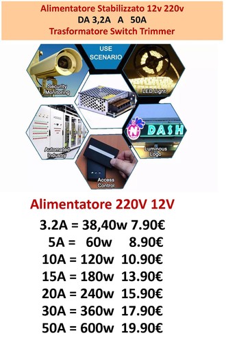 Alimentatore 12v stabilizzato - 12v,