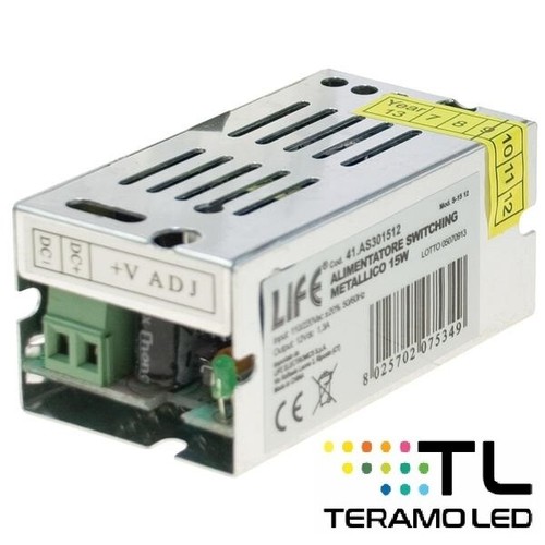Alimentatore 12v 15w 3a - 15w, 1,3a